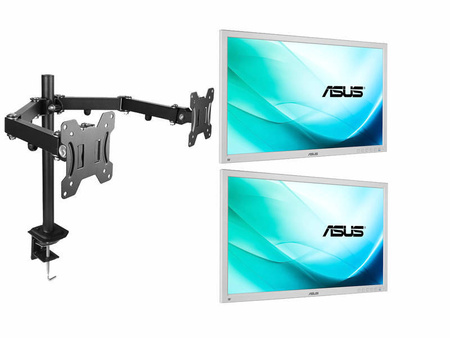 2 x Monitor 24'' LED ASUS BE24AW 1920x1200 IPS DisplayPort DVI VGA USB, (2UB), głośniki, 5 lat gwarancji
