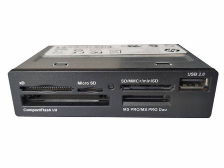 Czytnik kart pamięci HP wewnętrzny 3.5" (468494-005) obsługa kart XD, Micro SD, SD/MMC+/miniSD, CompactFlash I/II, MS PRO/MS PRO DUO, USB 2.0