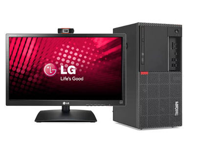 Zestaw Komputer Lenovo M920 Tower + Monitor LG 23" + Kamera internetowa + Głośniki 2.0 + Słuchawki z mikrofonem, Intel Core i3 VIII-GEN, 16GB, 240GB SSD, DVDRW, Windows 11 Home, 3 lata gwarancji