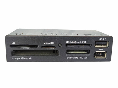 Czytnik kart pamięci HP wewnętrzny 3.5" (468494-003) obsługa kart XD, Micro SD, SD/MMC+/miniSD, CompactFlash I/II, MS PRO/MS PRO DUO, USB 2.0, FireWire (1394)