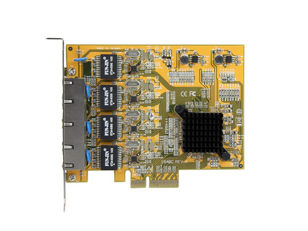 Karta sieciowa StarTech ST1000SPEX43, 1Gb, 4x RJ45, PCI-Express x4, 2 lata gwarancji