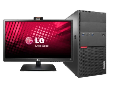 Zestaw Komputer Lenovo M900 Tower + Monitor LG 23" + Kamera internetowa + Głośniki 2.0 + Słuchawki z mikrofonem, Intel Core i5 VI-GEN, 16GB, 1TB SSD, Windows 11 Pro, 3 lata gwarancji