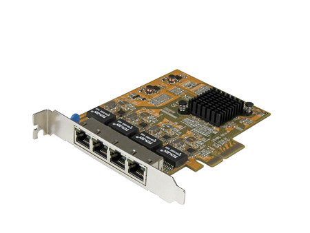 Karta sieciowa StarTech ST1000SPEX43, 1Gb, 4x RJ45, PCI-Express x4, 2 lata gwarancji