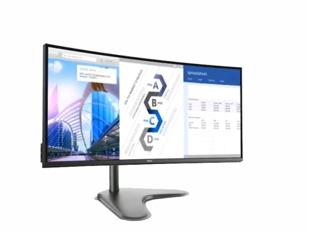 Monitor 34" LED Curved Dell UltraSharp U3417W IPS 3440x1440 HDMI DisplayPort miniDisplayPort USB, głośniki, (UN), 1 rok gwarancji