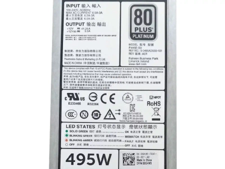 Zasilacz Dell F495E-S0 495W (03GHW3) Dell PowerEdge R620 R720 R720xd R820 T320 T420 T620