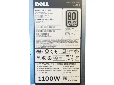 Zasilacz DELL L1100E-S0 1100W (0GYH9V) Dell PowerEdge R520 R620 R720 R820