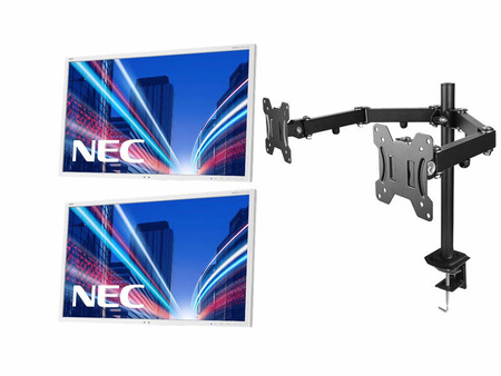 2 x Monitor 27" LED NEC MultiSync EA274WMi IPS 2560x1440 HDMI DisplayPort DVI VGA USB, głośniki, (2UB), 3 lata gwarancji