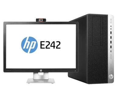 Zestaw Komputer HP 800 G3 TWR + Monitor HP 24" + Kamera internetowa + Głośniki 2.0 + Słuchawki z mikrofonem, Intel Core i7 VII-GEN, 32GB, 480GB SSD, Windows 11 Pro, 3 lata gwarancji