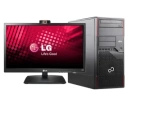 Zestaw Komputer Fujitsu P910 E85+ Tower + Monitor LG 23" + Kamera internetowa + Głośniki 2.0 + Słuchawki z mikrofonem, Intel Core i5 III-GEN, 8GB, 480GB SSD, DVDRW, Windows 10 Pro, 3 lata gwarancji