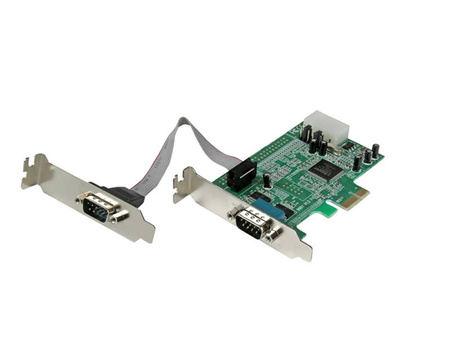 Karta RS-232 (COM) StarTech PEX2S553LP, 2x RS-232, PCI-Express x1, LowProfile, 2 lata gwarancji