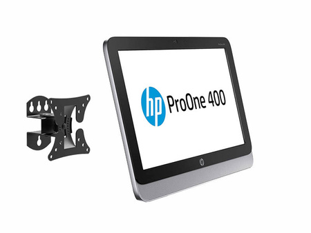 HP ProOne 400 G1 All-in-One Intel Celeron IV-GEN, 4GB, 480GB SSD, DVDRW, Windows 10 Home, 19.5" HD+, iHD, WiFi, kamerka, (US), 3 lata gwarancji