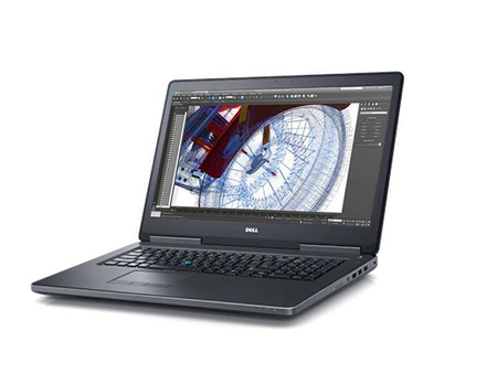 Dell 17.3" Precision 7720 E3-1535Mv6 3.1GHz, 16GB, 480GB SSD, Windows 10 Pro COA, Quadro P4000/8GB, FullHD, kamerka, 3 lata gwarancji