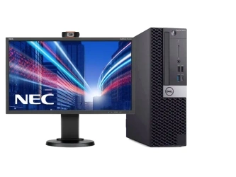 Zestaw Komputer Dell 5070sf + Monitor NEC 24" + Kamera internetowa + Głośniki 2.0 + Słuchawki z mikrofonem, Intel Core i7 IX-GEN, 16GB, 480GB SSD, Windows 11 Home, 3 lata gwarancji
