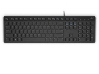 Klawiatura USB multimedialna DELL KB216 QuietKey, Czarna 