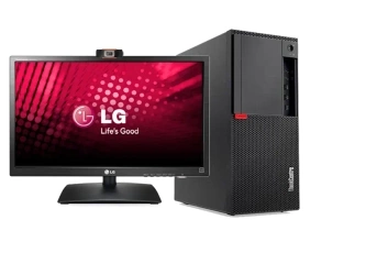 Zestaw Komputer Lenovo M910 Tower + Monitor LG 23" + Kamera internetowa + Głośniki 2.0 + Słuchawki z mikrofonem, Intel Core i3 VII-GEN, 16GB, 240GB SSD, Windows 11 Pro, 3 lata gwarancji