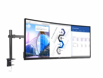 Monitor 34" LED Curved Dell UltraSharp U3417W IPS 3440x1440 HDMI DisplayPort miniDisplayPort USB, głośniki, (UB), 1 rok gwarancji