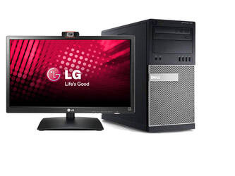 Zestaw Komputer Dell 790t + Monitor LG 23" + Kamera internetowa + Głośniki 2.0 + Słuchawki z mikrofonem, Intel Core i5 II-GEN, 16GB, 480GB SSD, DVD, Windows 10 Home, 3 lata gwarancji