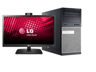 Zestaw Komputer Dell 3010T + Monitor LG 23" + Kamera internetowa + Głośniki 2.0 + Słuchawki z mikrofonem, Intel Core i3 III-GEN, 4GB, 120GB SSD, DVD, Windows 10 Home, 3 lata gwarancji