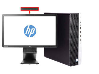 Zestaw Komputer HP EliteDesk 800 G4 SFF + Monitor HP 21.5" + Kamera internetowa + Głośniki 2.0 + Słuchawki z mikrofonem, Intel Core i3 VIII-GEN, 16GB, 120GB SSD, Windows 10 Home, 3 lata gwarancji