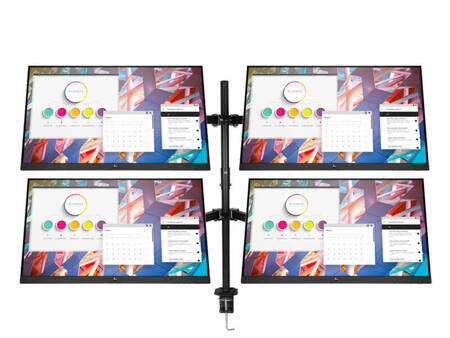 4 x Monitor 23.8" LED HP E24 G4 IPS 1920x1080 HDMI DisplayPort VGA USB, (4UB), 5 lat gwarancji