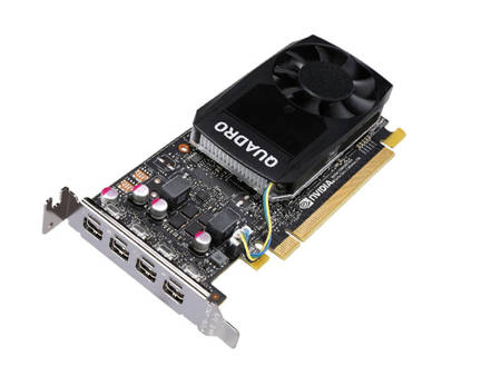 Karta graficzna nVidia Quadro P1000 4GB, PCI-E x16, 4x miniDisplayPort, LowProfile, 2 lata gwarancji