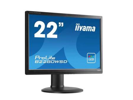 Monitor 22" LED iiyama B2280WSD 1680x1050 DVI VGA, głośniki, 5 lat gwarancji