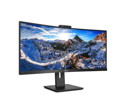 Monitor 34" LED Philips Curved 346P1CRH 3440x1440 HDMI DisplayPort USB-C USB RJ45, głośniki, kamerka, 5 lat gwarancji