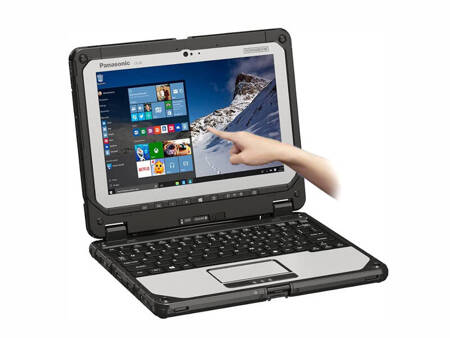 Panasonic 10.1" Toughbook CF-20 Intel i5-7Y57 1.2GHz, 8GB, 256GB SSD, Windows 10 Pro COA, iHD, FullHD, dotyk, kamerka, 2-in-1 laptop/tablet, 1 ROK GWARANCJI