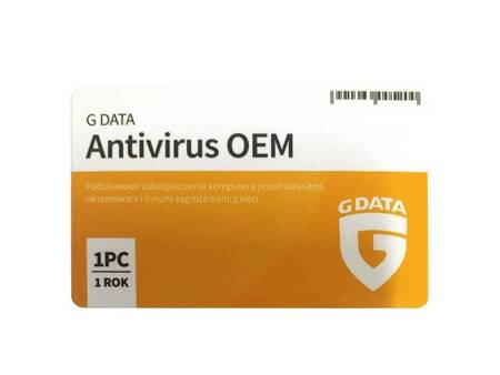 Program antywirusowy G DATA AntiVirus OEM 1PC 1 ROK