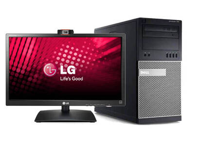 Zestaw Komputer Dell 790t + Monitor LG 23" + Kamera internetowa + Głośniki 2.0 + Słuchawki z mikrofonem, Intel Core i5 II-GEN, 16GB, 120GB SSD, DVD, Windows 10 Home, 3 lata gwarancji