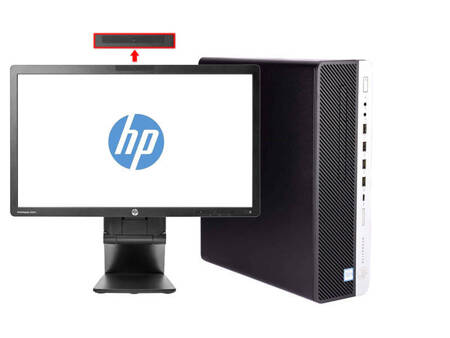 Zestaw Komputer HP EliteDesk 800 G4 SFF + Monitor HP 21.5" + Kamera internetowa + Głośniki 2.0 + Słuchawki z mikrofonem, Intel Core i3 VIII-GEN, 16GB, 120GB SSD, Windows 10 Home, 3 lata gwarancji